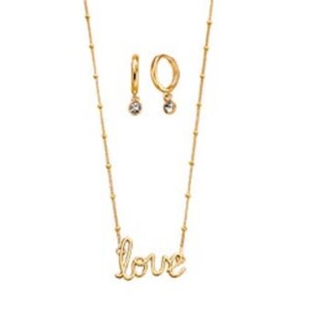 Ésika Estuche collar + aretes hey love oferta