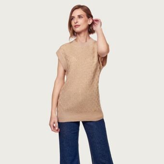 Fina Perú Chaleco eyzan beige oferta