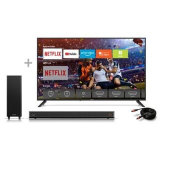 Hiraoka Tv miray 4k led smart 50" mk50-e202 + soundbar miray sbm-w602bt + cable óptico digital miray cadm-vc2 oferta