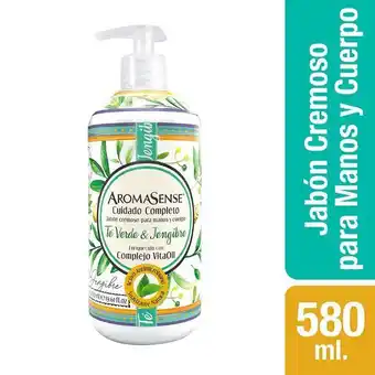 Vivanda Jabón líquido aromasense té verde frasco 580ml oferta