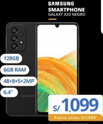 Tiendas EFE Samsung Smartphone Galaxy A33 Negro oferta