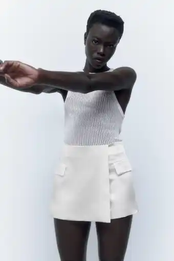 ZARA Falda pantalón satinada tapetas oferta