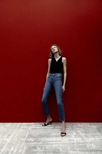 ZARA Jeans zw the slim cropped oferta