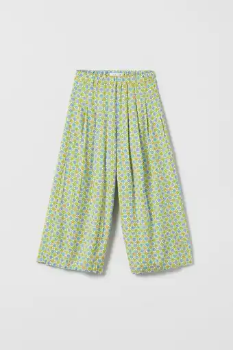 ZARA Pantalón culotte estampado tablas oferta