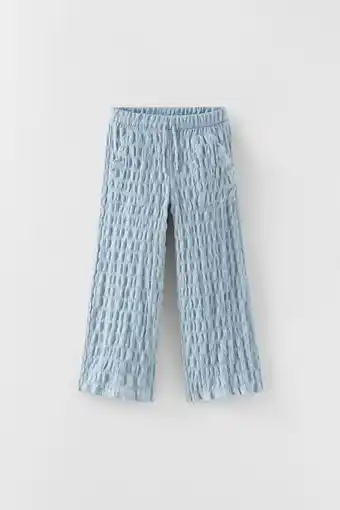 ZARA Pantalón fluido textura oferta