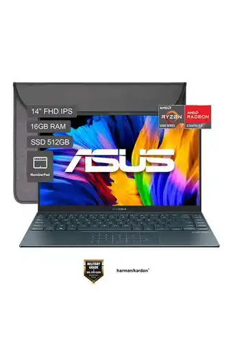 Tiendas EFE Laptop asus amd ryzen 7 512gb 16gb um425qa-ki172w oferta