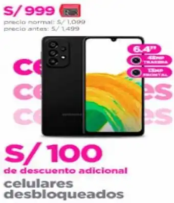 Ripley Celulares Desbloqueados 6,4" oferta