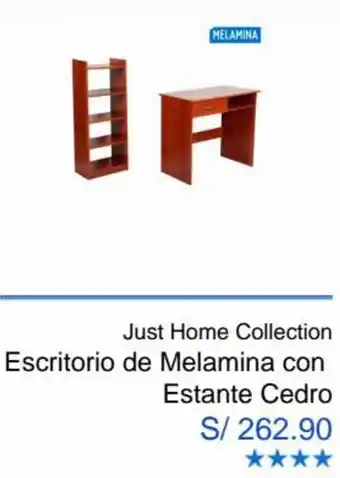 Sodimac Escritorio de Melamina con Estante Cedro oferta