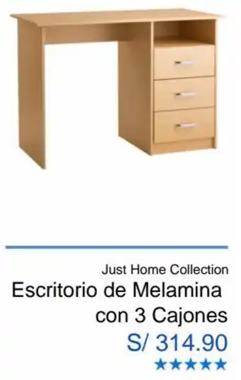 Sodimac Escritorio de Melamina con 3 Cajones oferta