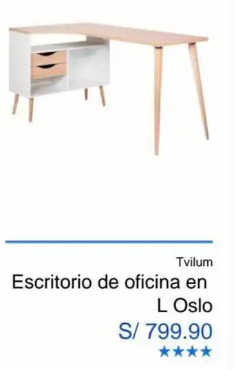Sodimac Escritorio de Oficina en L Oslo oferta