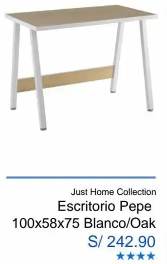 Sodimac Escritorio Pepe 100 x 58 x 75 Blanco/Oak oferta