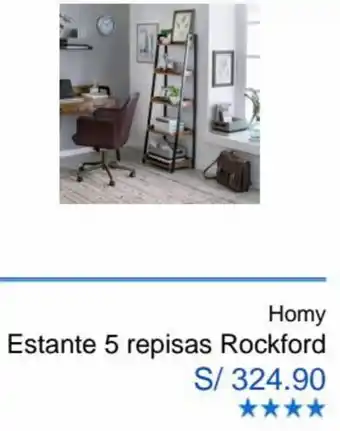 Sodimac Homy Estante 5 Repisas Rockford oferta