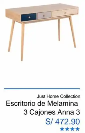 Sodimac Escritorio de Melamina 3 Cajones Anna 3 oferta