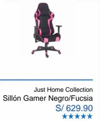 Sodimac Sillón Gamer Negro/Fucsia oferta