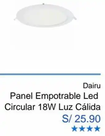 Sodimac Dairu Panel Emportrable Led Circular 18W Luz Cálida oferta