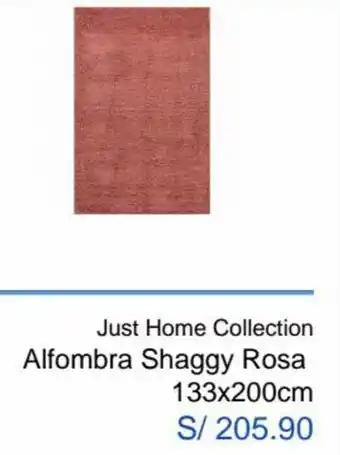Alfombra Shaggy Rosa 133 x 200cm
