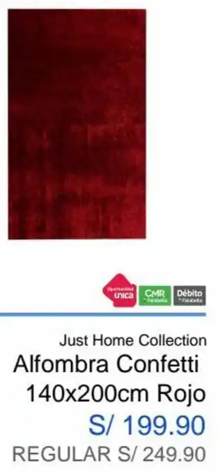 Sodimac Alfombra Confetti 140 x 200cm Rojo oferta