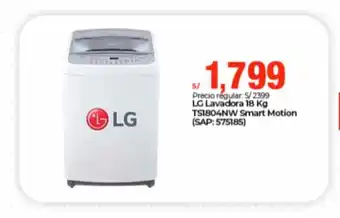 Metro LG Lavadora 18kg TSI804NW Smart Motion oferta