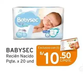 Mifarma Babysec Recién Nacido pqte. x 20 und oferta