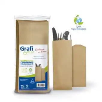 Tai Loy Sobre kraft para cubiertos paquete x100 grafip oferta