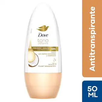 Tottus Desodorante roll on dove clear tone 50 ml oferta
