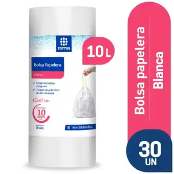 Tottus Bolsa para basura 10 lt oferta