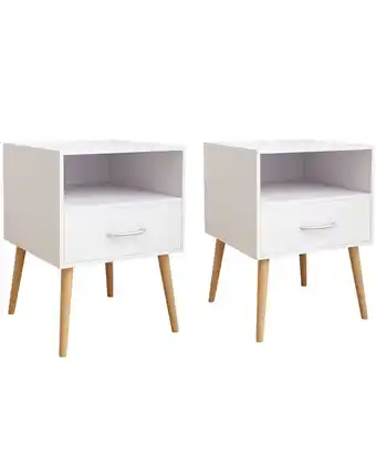 Tiendas EFE Velador jooli 2 unid. - blanco oferta