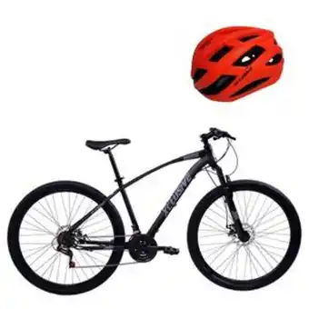 Tai Loy Bicicleta acero aro 29 ng disco mecanico + casco mtb rojo l oferta