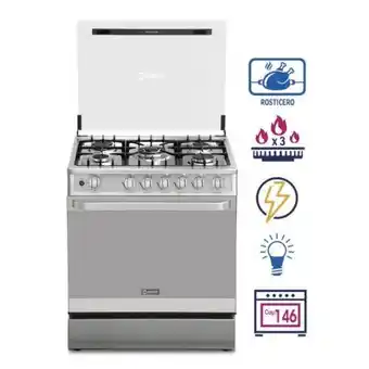 Hiraoka Cocina a gas miray ponciana 5 hornillas oferta