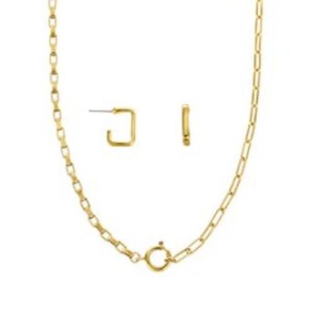 Ésika Estuche collar + aretes two chains oferta