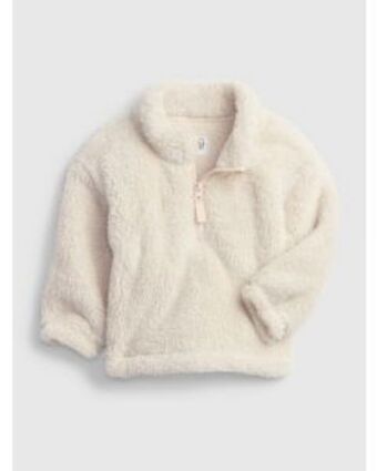 GAP Polerón sherpa half-zip bebé niña oferta