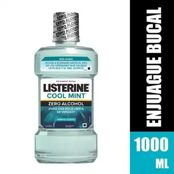 Tottus Enjuague bucal cool mint zero listerine 1 lt oferta