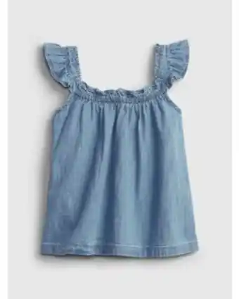 GAP Blusa denim ruffle toddler niña oferta