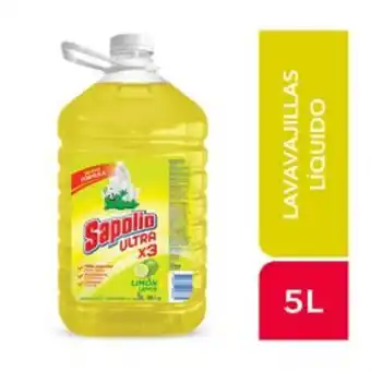 Lavavajilla líquido limón sapolio - envase 5 l - unidad
