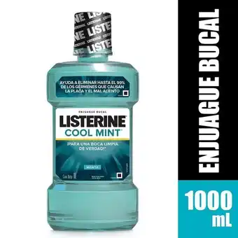 Tottus Enjuague bucal cool mint listerine 1000 ml oferta