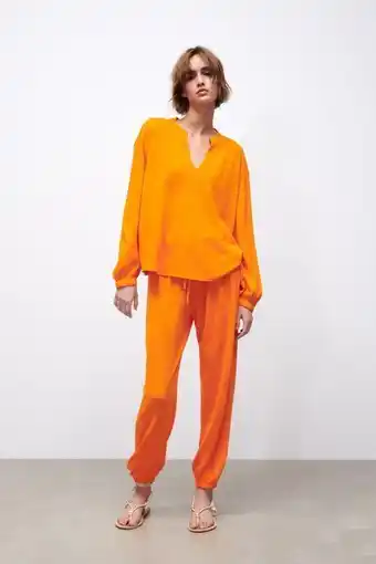 ZARA Jersey punto manga abullonada oferta