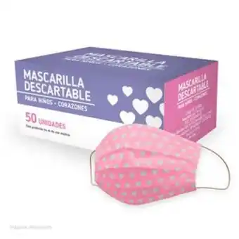 Tai Loy Mascarilla descart p/niños corazon cax50 oferta