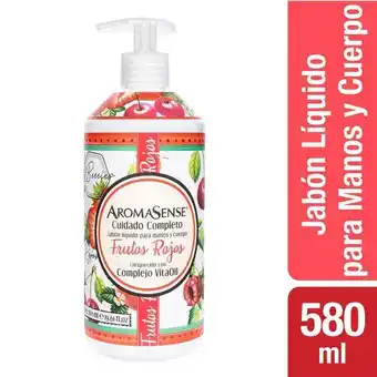 Vivanda Jabón líquido aromasense frutos rojos frasco 580ml oferta