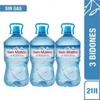Freshmart Pack x3 agua mineral sin gas san mateo bidon 7l - unidad oferta