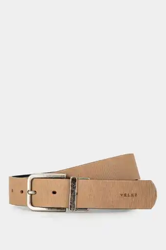 Vélez Cinturón doble faz amatista de cuero para hombre combinación de texturas oferta