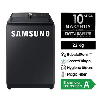 Tottus Lavadora 22 kg bubble smart inv negra oferta