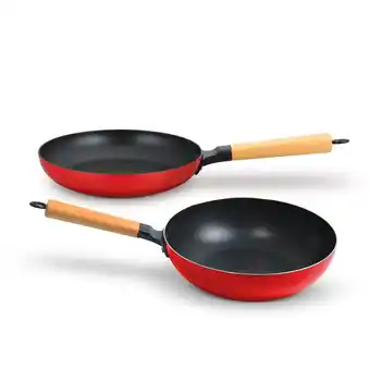 Tottus Set sarten 28cm + wok 28cm raspberry oferta