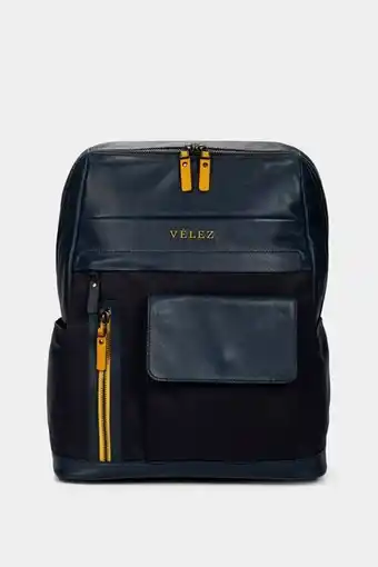 Vélez Mochila borneó de cuero para hombre múltiples bolsillos oferta