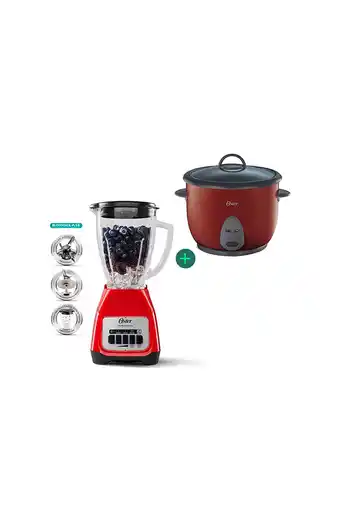 Tiendas EFE Oster licuadora 2 vel. blstkag-rpb + olla arrocera oferta