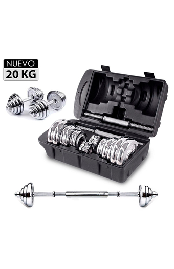 Tiendas EFE Set de pesas 20kg cromadas oferta