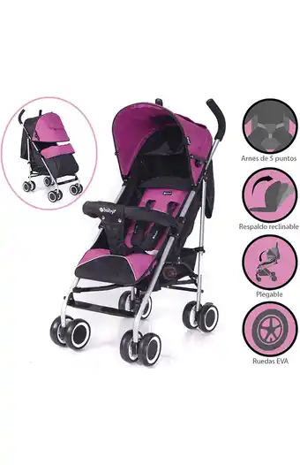 Coche bastón ebaby travis 214-2 rosado