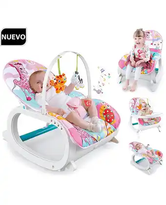 Tiendas EFE Silla mecedora 2 en 1 vibrador y musical niña oferta