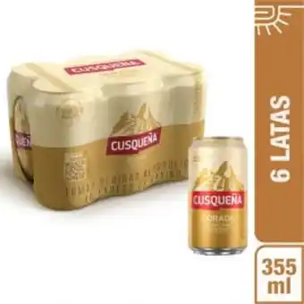 Freshmart Cerveza cusqueña dorada 6pack - lata 355 ml - pack oferta