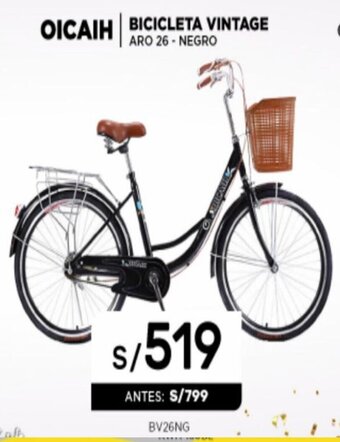 La Curacao Oicaih Bicicleta Vintage Aro 26 - Negro oferta