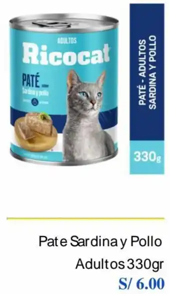 Pate Sardina y Pollo Adultos 330g